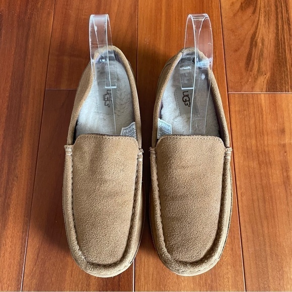 UGG Alder Faux Shearling Lined Suede Camel Slipper Size 8 - Picture 4 of 12